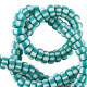 Polymer Perlen Rondell 7mm - White-baltic turquoise blue